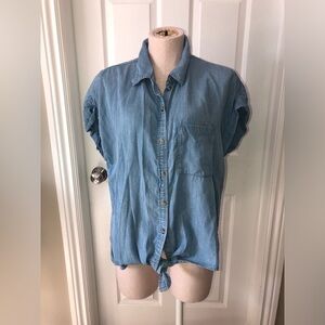 Sanctuary Light Blue Denim Button-Up Shirt